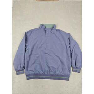 Vintage Eagles Ridge 19th Hole Jacket Mens 2XL Purple Golf Windbreaker 1/2 Zip